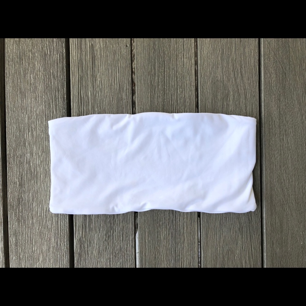 Simple White Bandeau Top